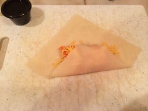 egg roll triangle