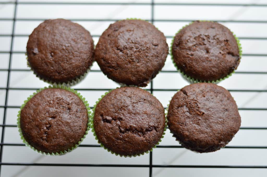 lightened up double chocolate muffins