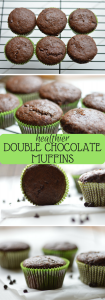 Lightened Up Double Chocolate Muffins are the perfect alternative to a full fat muffin!