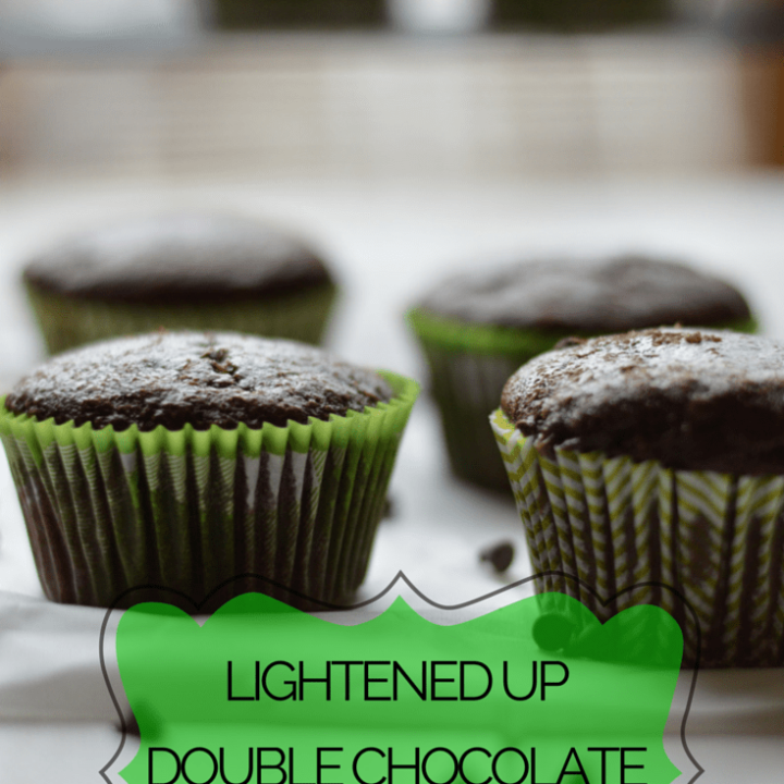 Lightened Up Double Chocolate Muffins