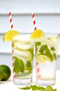 A mojito is the perfect marriage of mint and lime flavors, lightly sweetened with sugar and made super crisp and bubbly with the addition of club soda.