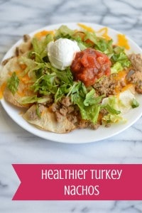 Healthier Turkey Nachos are the perfect pub-style food to make healthier at home!