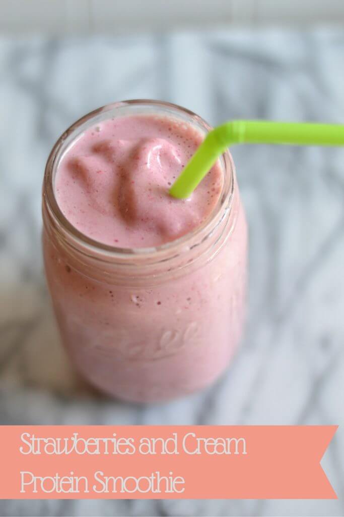 Strawberries and Cream Protein Smoothie (1)