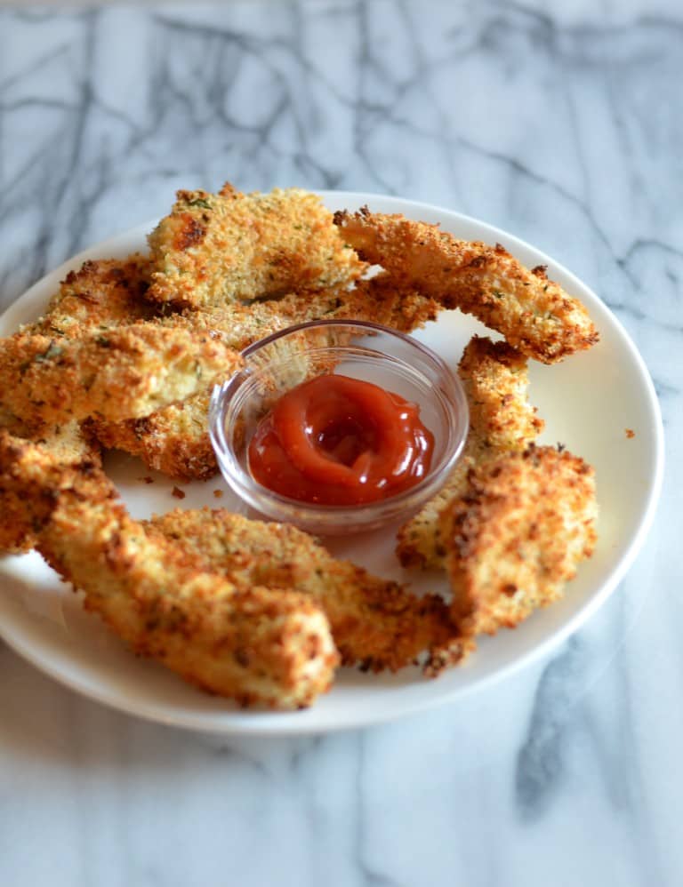 4 Ingredient Crispy Baked Chicken Tenders