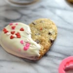 Valentine's Day Chocolate Chip Cookie Hearts are perfect to share with your valentine this year!