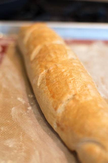 crispy french bread baked