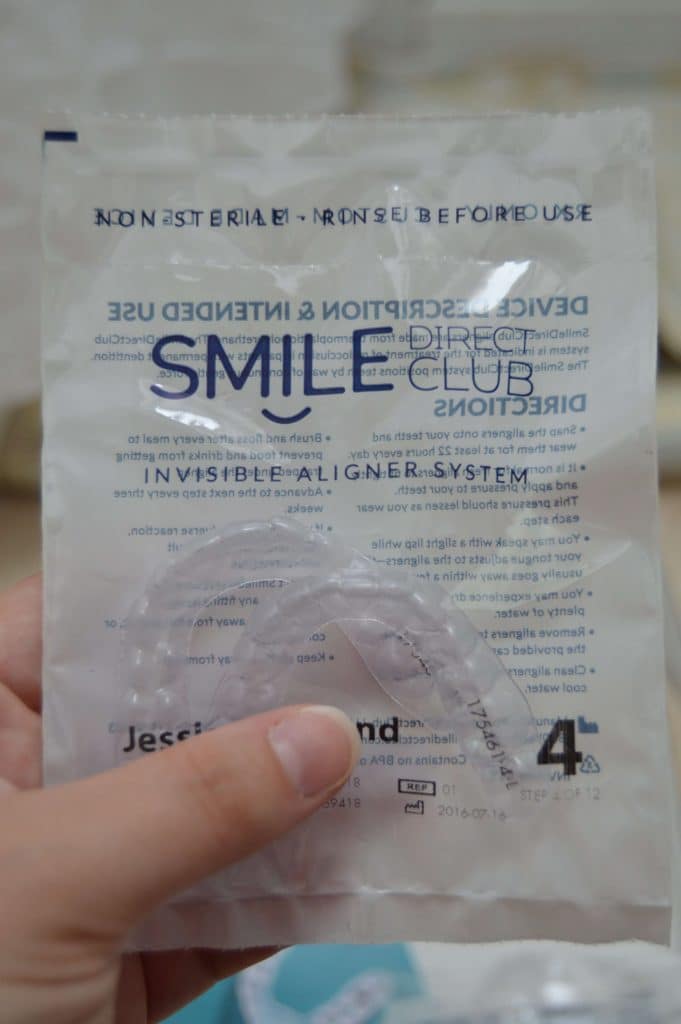 smile direct club aligners in package