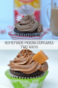This chocolate mocha cupcake is made from scratch, from cake to frosting. The cake part is a simple chocolate cake batter.