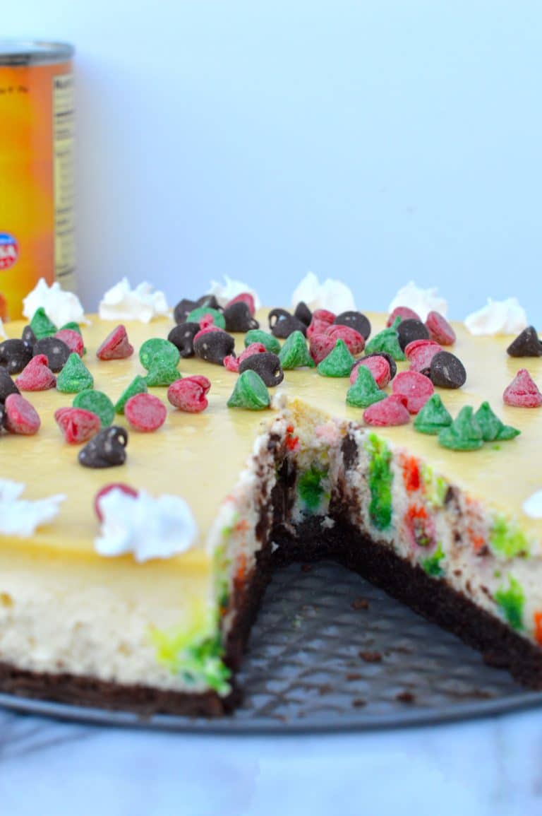 This Chocolate Chip Cheesecake with a Brownie Crust takes a little bit of patience and easily turns into a wonderfully impressive dessert that will have your friends and family begging you for the recipe.