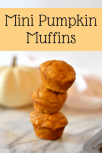 Mini pumpkin muffins are the perfect poppable fall breakfast and pair perfectly with a cup of coffee. These mini muffins are lightened up and contain no butter or oil.