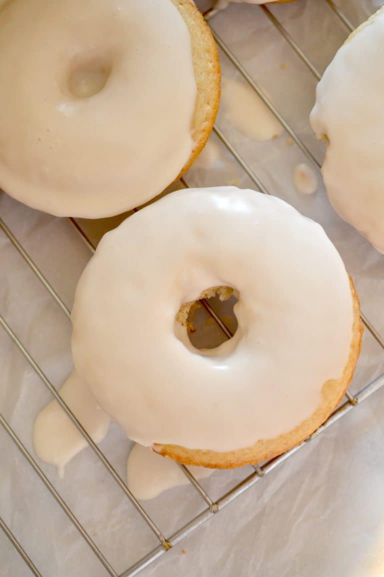 Caramel Macchiato Baked Donuts are perfect with a piping hot cup of coffee!