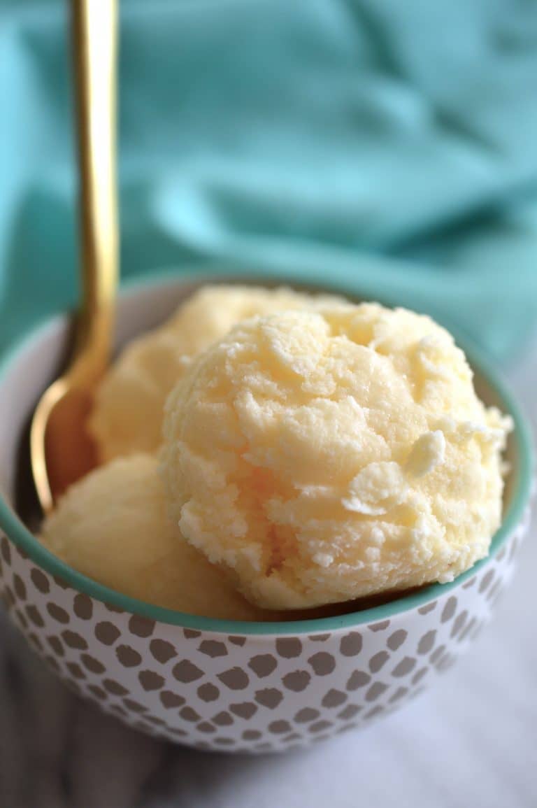 Making your own Homemade Sweet Cream Ice Cream is a lot like making your own bread for the first time. It takes a bit of patience, but the finished product is so delicious and a million times better than store bought!