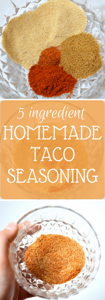 This 5 Ingredient Homemade Taco Seasoning is perfect to replace that store bought stuff. No funky ingredients that you can’t pronounce - just perfectly blended spices!