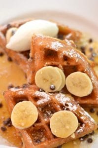 Chocolate Chip Banana Waffles from Brasserie Beck in Washington, D.C.