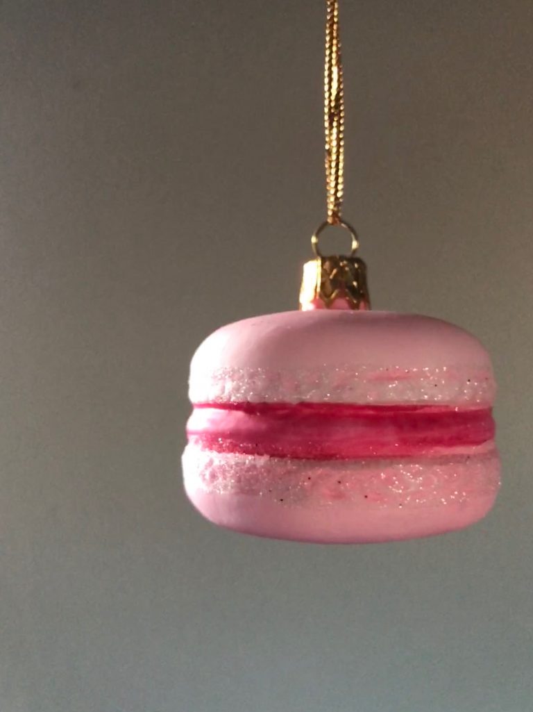 Pink French Macaron Ornament from Sur la Table