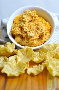 Spicy Slow Cooker Buffalo Chicken Dip - made entirely in the slow cooker!