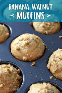 Soft and chewy Banana Walnut Muffins are the perfect muffin for breakfast. Pair with a cup coffee or tea for a perfect morning!
